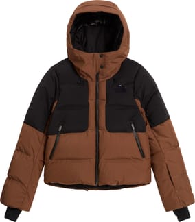 W Cold Spell Cropped Down Jacket Smokey Brown TNF Black