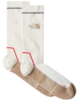 Trail Run Merino Crew Sock White Dune Khaki Stone