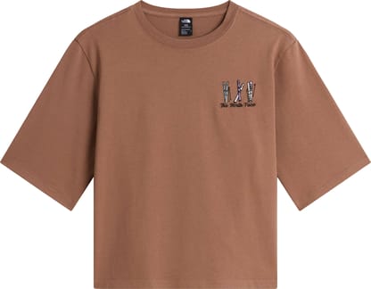 W Ski Embro Boxy SS Tee Graphic Garnet