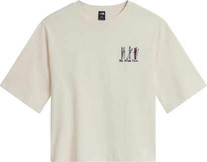 W Ski Embro Boxy SS Tee Graphic White Dune