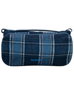 Bottle Sacoche Medium Blue Check Check Wool