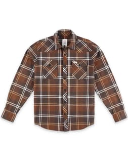 Mountain Shirt M Plaid Earth Tan Plaid