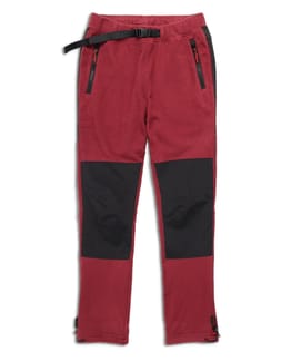 Fleece Pants W Burgundy Black