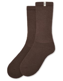 W Shealy Cozy Crew Sock Burnt Cedar