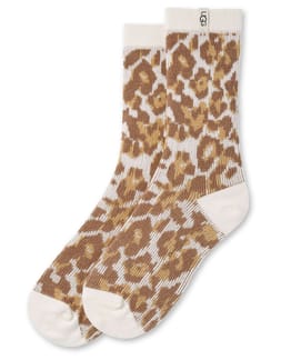 W Gianni Crew Sock Jasmine Leopard