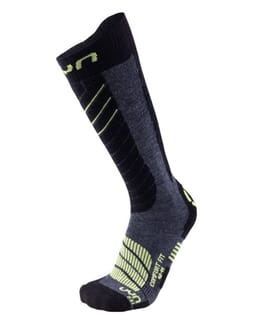 Uyn Man Ski Comfort Fit Socks Medium Grey Melange/Green Lime