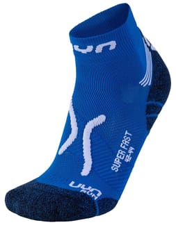 Man Run Super Fast Socks French Blue/White