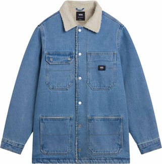 Drill Chore Denim Sherpa Coat Stonewash Blue