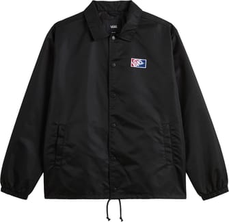Torrey Nylon Coaches Jacket Black/White