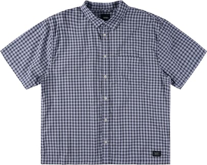 Larkspur Mini Plaid SS Shirt Dawn Mist Parisian Night