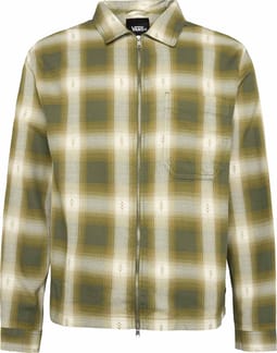 Larkspur Zip Plaid Flannel Shirt Mossy Olive