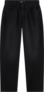 Check 5 Mid Rise Straight Pant Black Rinse
