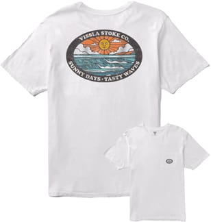 Tasty Waves Premium Organic PKT Tee White