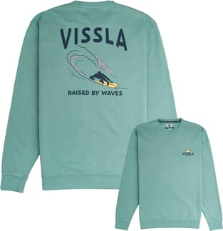 Raised by Waves Crew Fleece Smokey Jade