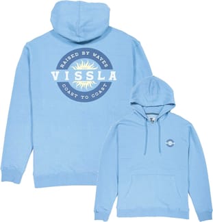 Drifting Away Eco Fleece Pull Over Hoodie Faded Denim