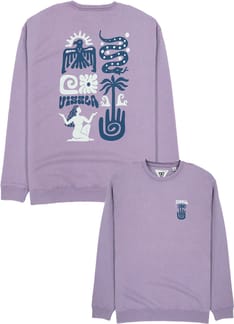 Aquemini Crew Neck Washed Fleece Dusty Lilac