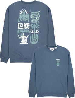 Aquemini Crew Neck Washed Fleece Midnight