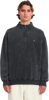 Single Stone Quarter Zip Light Acid Black