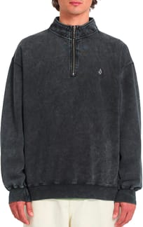 Single Stone Quarter Zip Light Acid Black