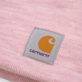 Acrylic Watch Hat Heather Frosted Pink Heather