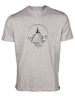 Aiguille du Midi Chamonix Tee Light Grey Heather