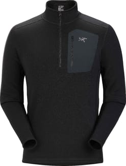 Rho Heavyweight Zip Neck M Black