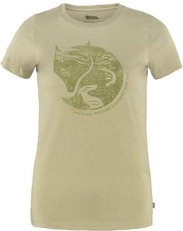 Arctic Fox Print T-shirt W Sand Stone