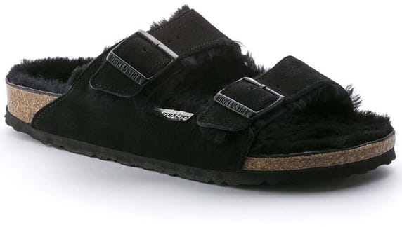 Arizona Shearling Suede Leather Black