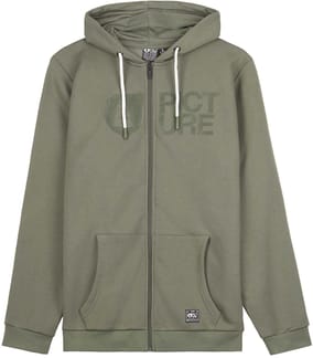 Basement Flock Zip Hood Dusty Olive