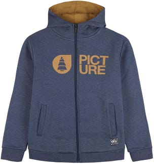 Basement Zip Hood Boy Dark Blue Melange