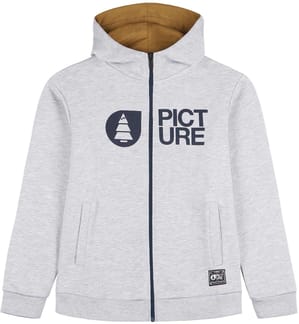 Basement Zip Hood Boy Grey Melange