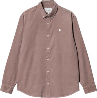 L/S Madison Fine Cord Shirt Lupinus White