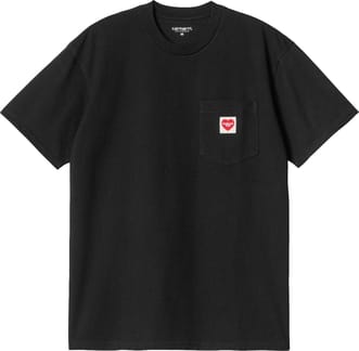 W' S/S Pocket Heart T-Shirt Black