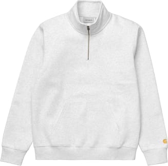 Chase Neck Zip Sweat Ash Heather / Gold