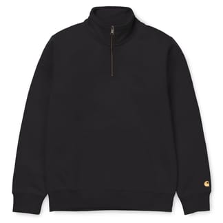 Chase Neck Zip Sweat Black / Gold