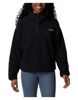Helvetia™ Cropped Half Snap Black