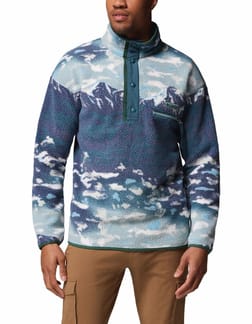 Helvetia II Printed Half Snap Fleece Crushed Blue Sisters