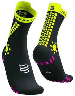 Pro Racing Socks V4.0 Trail Black/Safe Yellow/Neo Pink