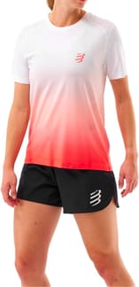 Performance Ss Tshirt W Fluo Red/White