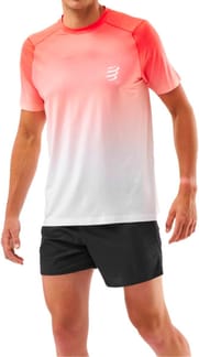 Performance Ss Tshirt M Fluo Red/White