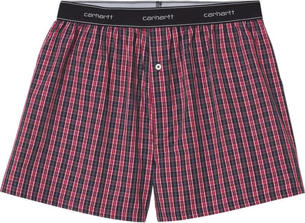 Cotton Script Boxers James Check, Etna Red