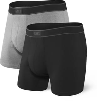 Daytripper Boxer Brief Fly 2Pk Black Grey Heather