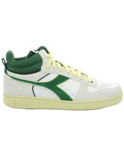 Magic Basket Demi Cut Suede Leather White Greener Pastures