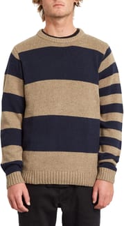 Edmonder Striped Sweater Khaki