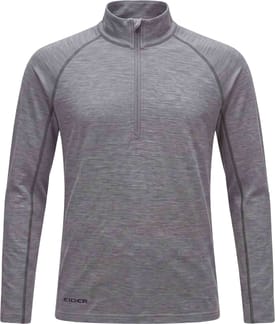 M Eider Merino 190 Half Zip Heather Grey