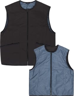 Yates Lt Reversible Vest Gingham Checks