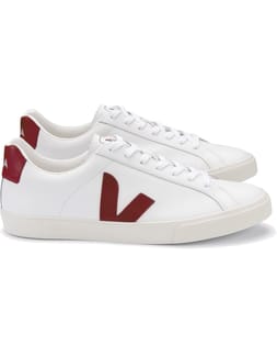 Esplar Logo Leather Extra White Marsala