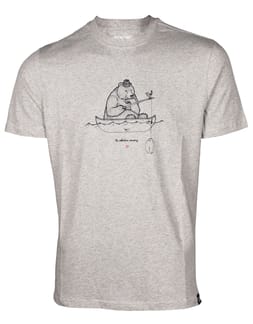 Fishing Bear Tee Light Grey Heather