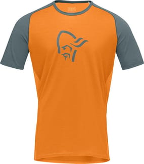 Fjørå Wool T-Shirt M's North Atlantic/Orange Popsicle