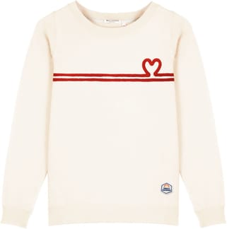 W Sweat Marlon Heart Heather Cream